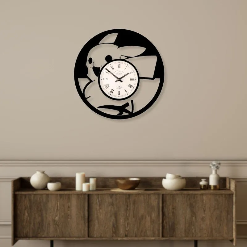 Pikado Steel Analog Wall Clock - Black media 3