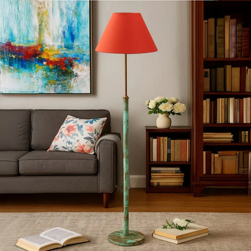 Canyon Glow Wooden Floor Lamp - Orange media 4