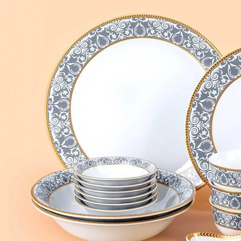 Victorian Grey Dinner Set - 33 Piece Set media 7