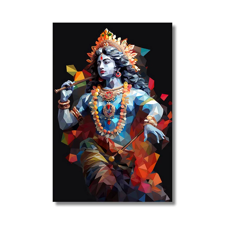 Sri Krishna Natyam Wall Painting media 4