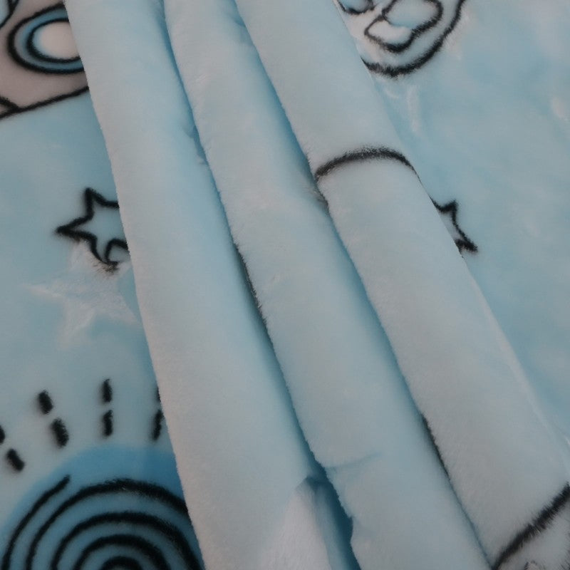 Stellio Cartoon Woolen Kids  Blanket (Blue) - 350 GSM media 6