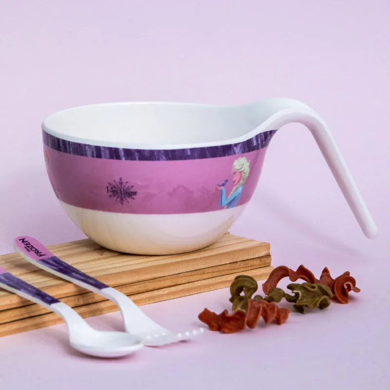 Servewell Elsa Wonder Kids Bowl With Spoons - 650 ML media 1
