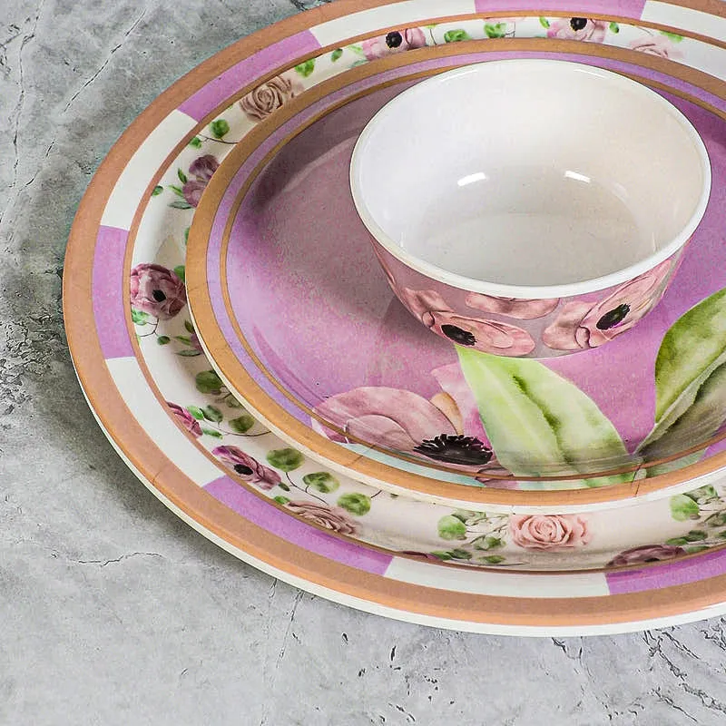 Daisy Delve Melamine Dinner Set - 33 Piece Set - 3