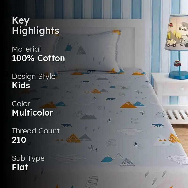 Hilltop Views Cotton Bedsheet - 210 TC media 2