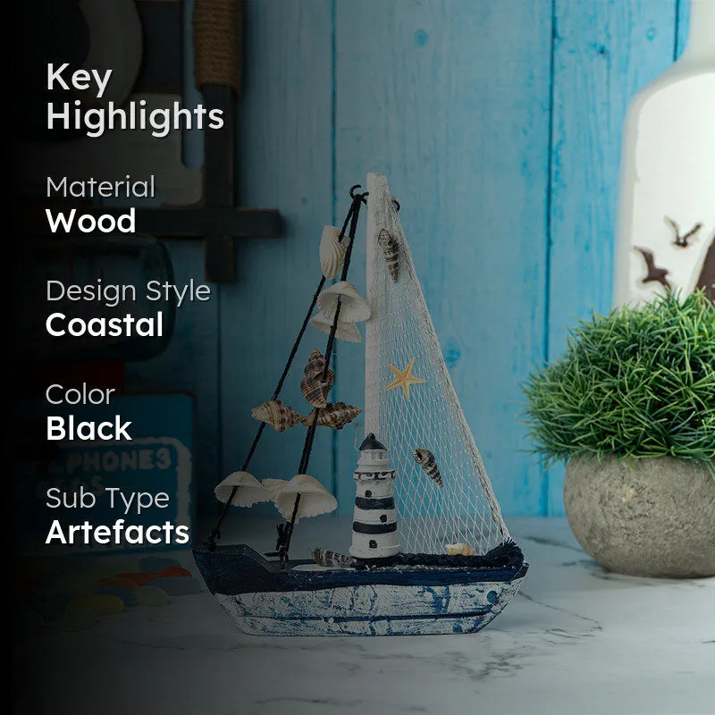 Sail Saga Wood Showpiece media 2