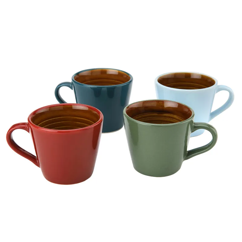 Karvaa Ceramic Tea Cup (175 mL Each)/Multicolor)- Set of Four media 3
