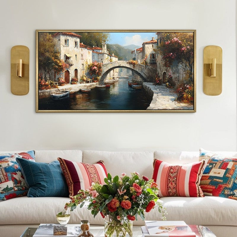 Petaled Silence Canvas Wall Painting With Frame