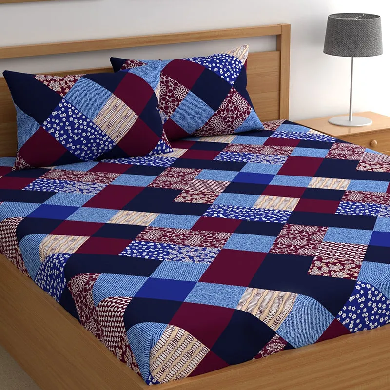 Diamond Ethnika Fitted Microfiber Microfiber Bedsheet - 150 GSM media 1