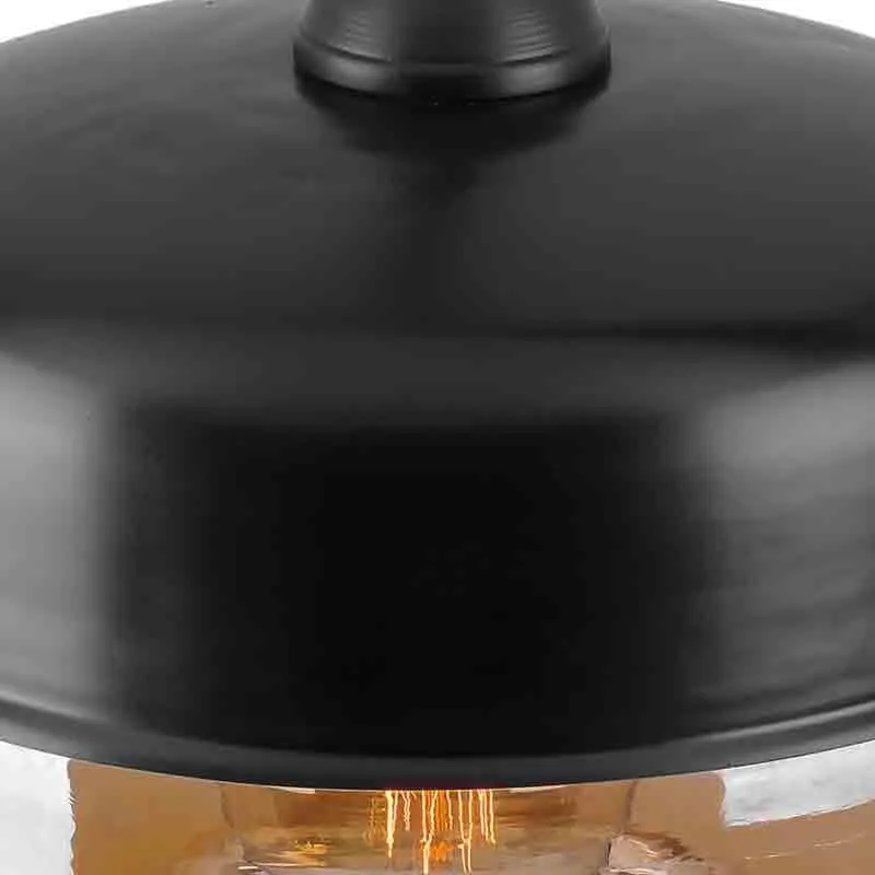 Two Worlds LED Glass Ceiling Lamp - Black media 6