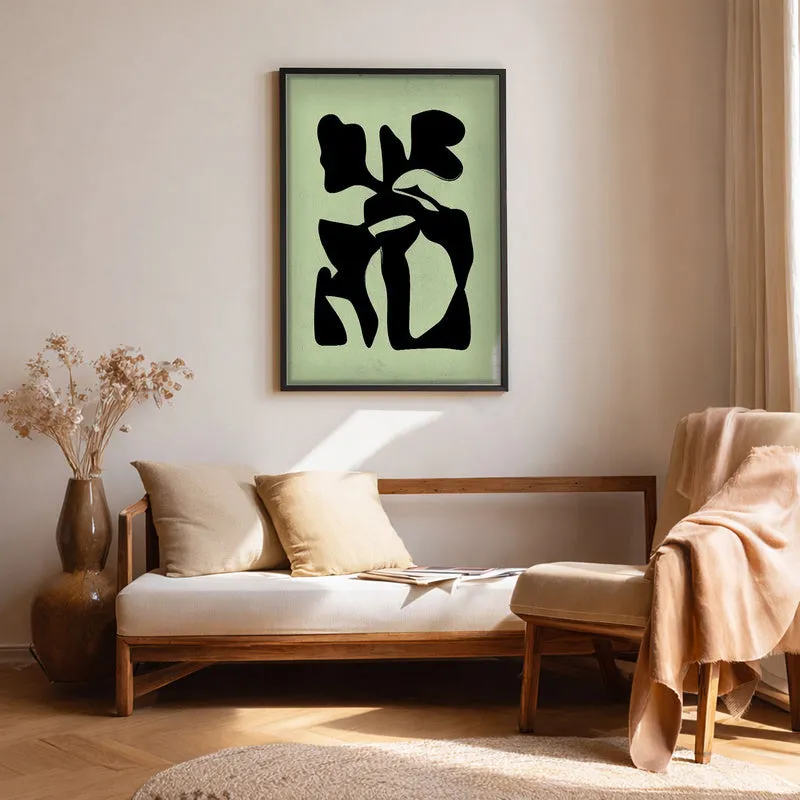 Modern Totem Canvas Wall Painting With Black Frame media 1