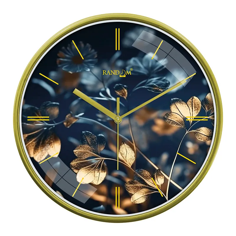 Winter Gold Plastic Wall Clock media 5