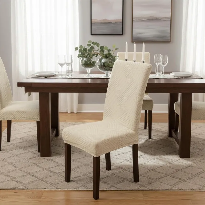 Rivexa Soft Chair Cover (Beige) - Set Of Two media 4