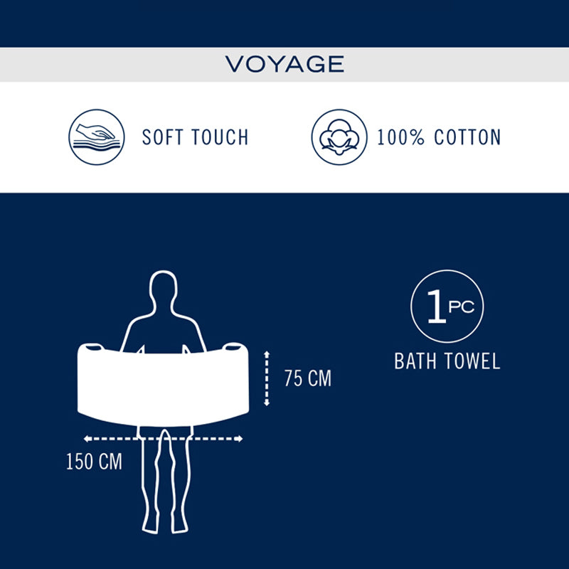 Nautica Voyage Bath Towel - Red, Navy media 6