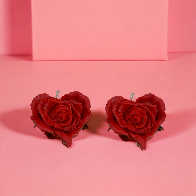 Hearty Rose Scented Candle - Set Of Two media 3