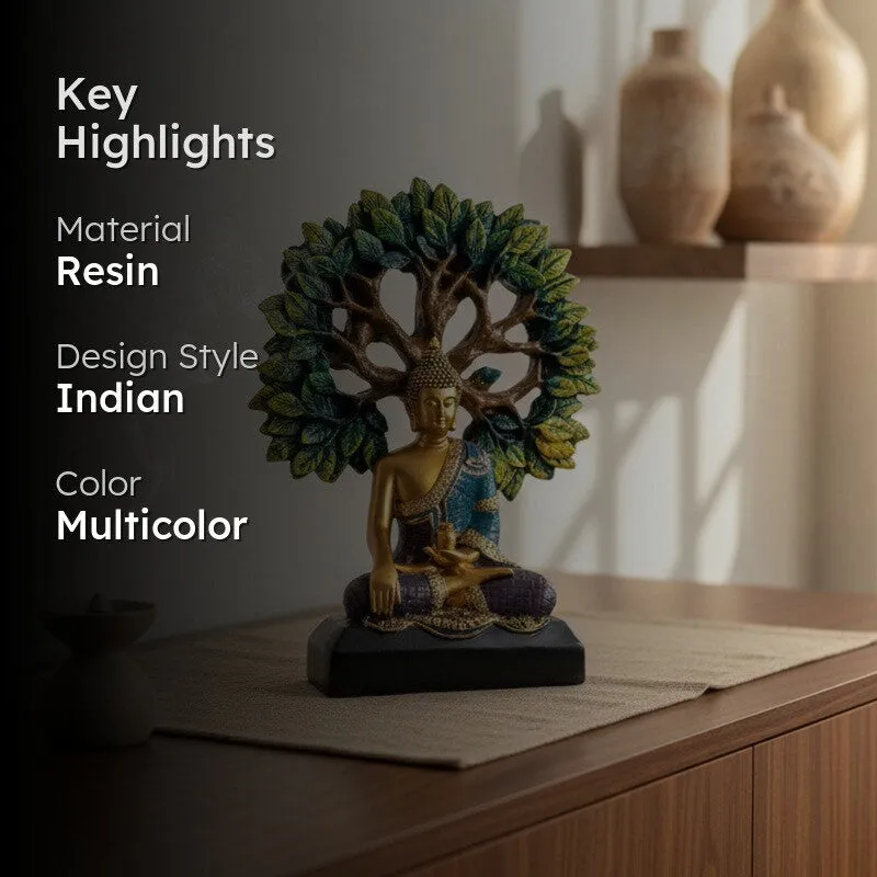 Zenroot Buddha Resin Idol - Blue media 2