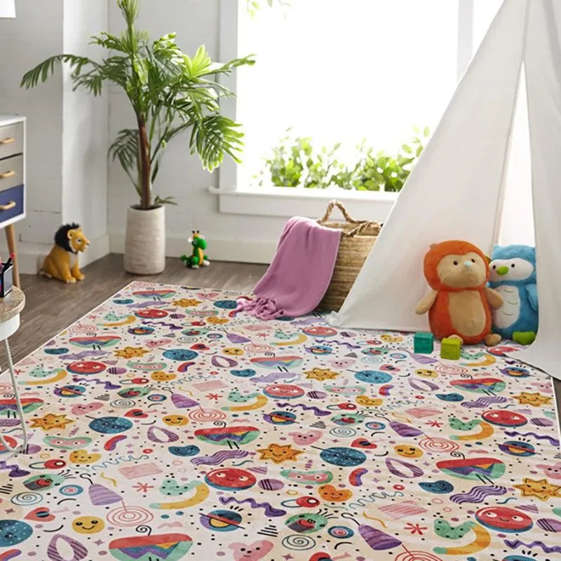 Galaxy Glow Kids Polyester Anti-Skid Carpet - Multicolor media 3