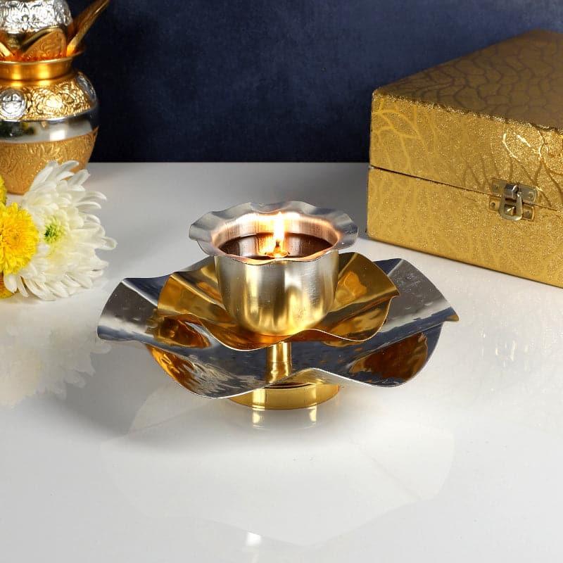 Brass Phool Diya