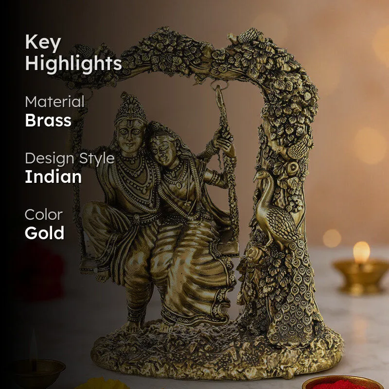 Divine Vrindavana Krishna Brass Idol media 2