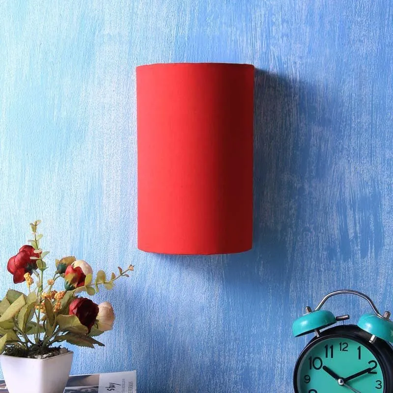 Hemisphere Fabric Wall Lamp - Red media 3