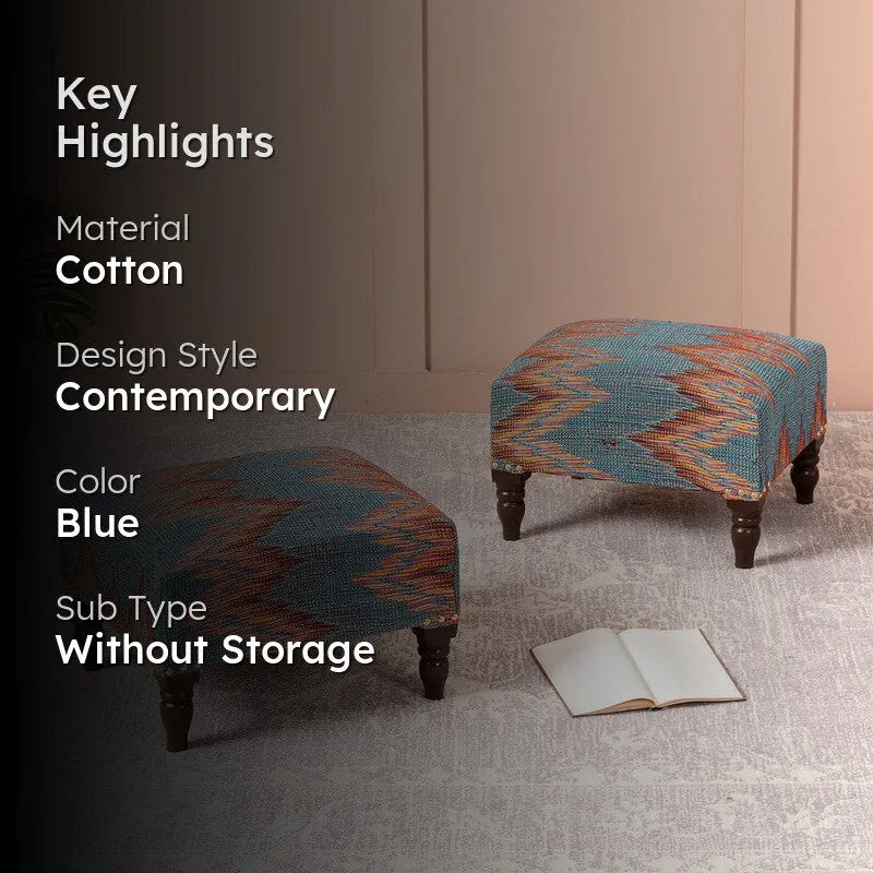 Pebble Cotton Ottomans - Set Of Two media 2
