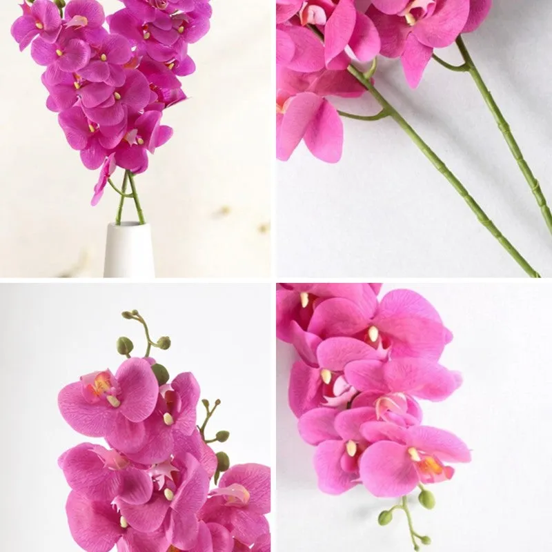 Auraflora Plastic Artificial Flower (Pink) - Set Of Two media 5