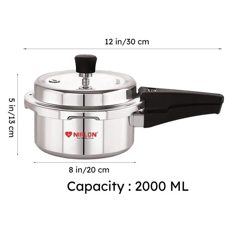 Nirlon Pressure Cooker - 2000 mL/ 8 Inches media 9
