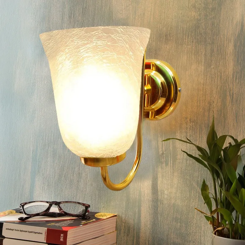 Crystal Bloom Golden Tilt Glass Wall Lamp media 5