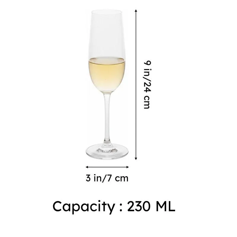 Myric Champagne Glass(230 mL) - Set Of Six media 8
