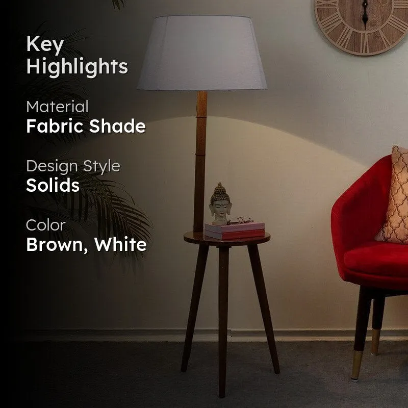Rosa Miosa Floor Lamp With Shelf - Snow media 2