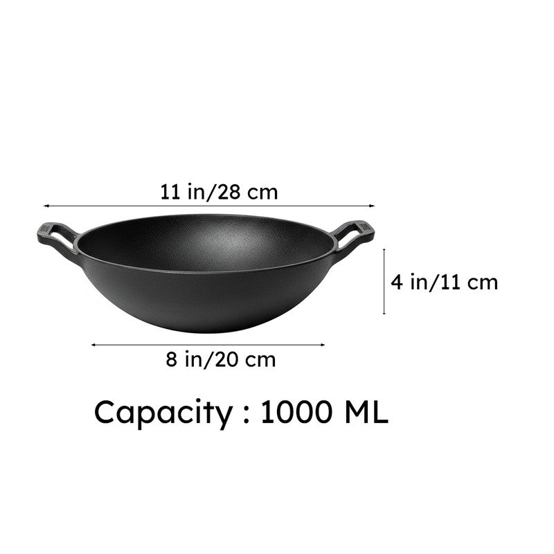 Meyer Cast Iron Kadhai - 1000 mL media 13