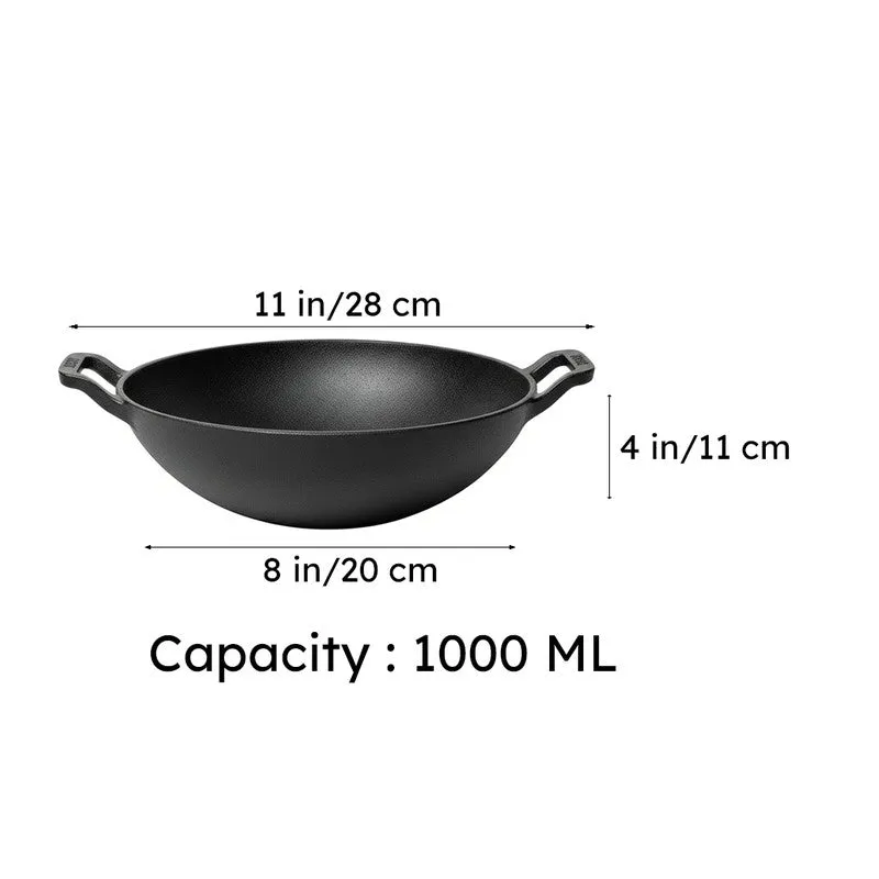 Meyer Cast Iron Kadhai - 1000 mL media 13
