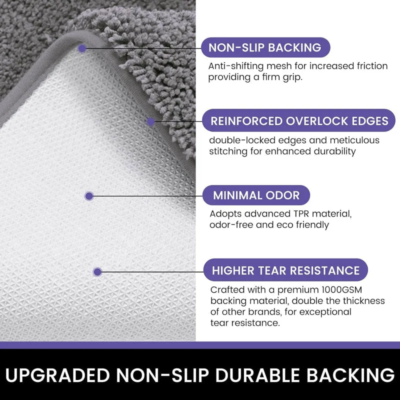 Nuo Luxe Micro Fiber Runner Rug - Silver media 5