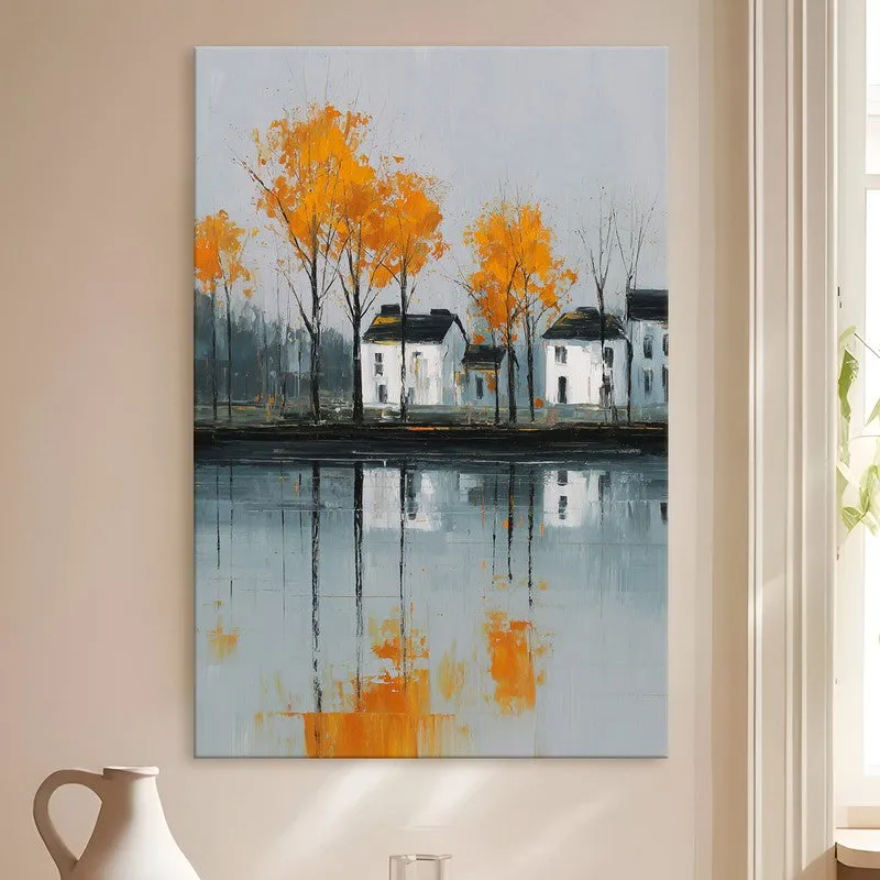 Autumn Reflection Landscape Canvas Wall Art media 4