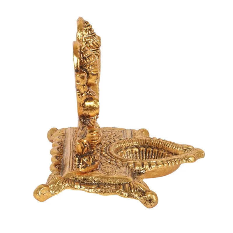 Mahalaxmi Ganesh Diya - Gold media 6