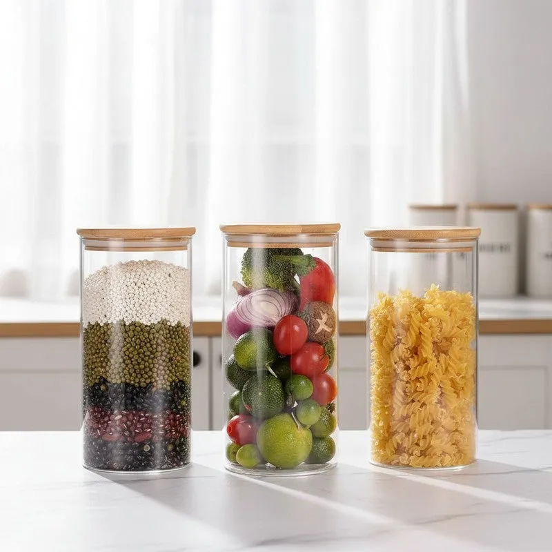 Smart Store Glass Jar (1000 mL Each) - Set Of Three media 3