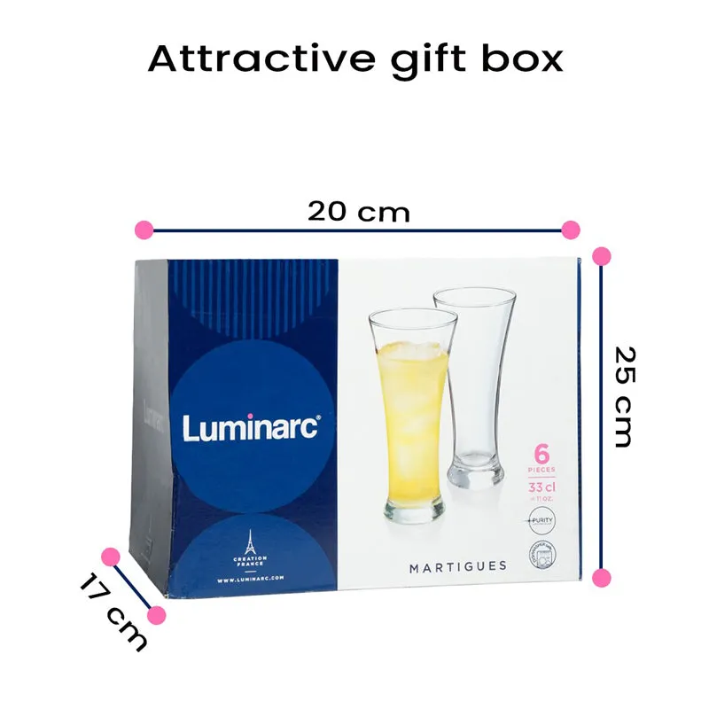 Luminarc Martigues Beer Glass (330 mL) - Set Of Six media 7