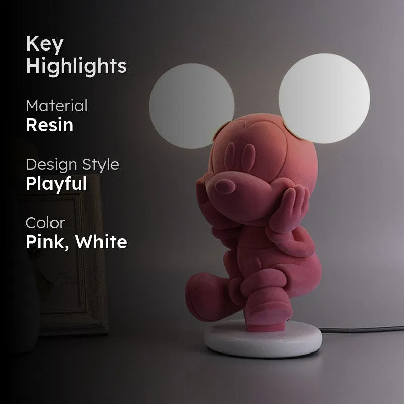Mickey Mouse Resin Table Lamp - Pink media 2