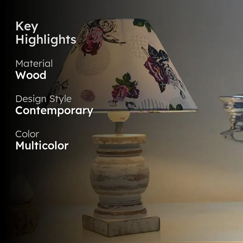 Aliora Nova Rosa Wooden Table Lamp - Multicolor media 2