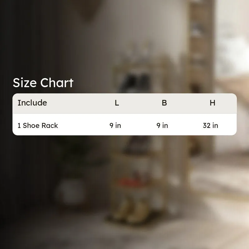 Portable Metal Shoe Rack - Gold media 8