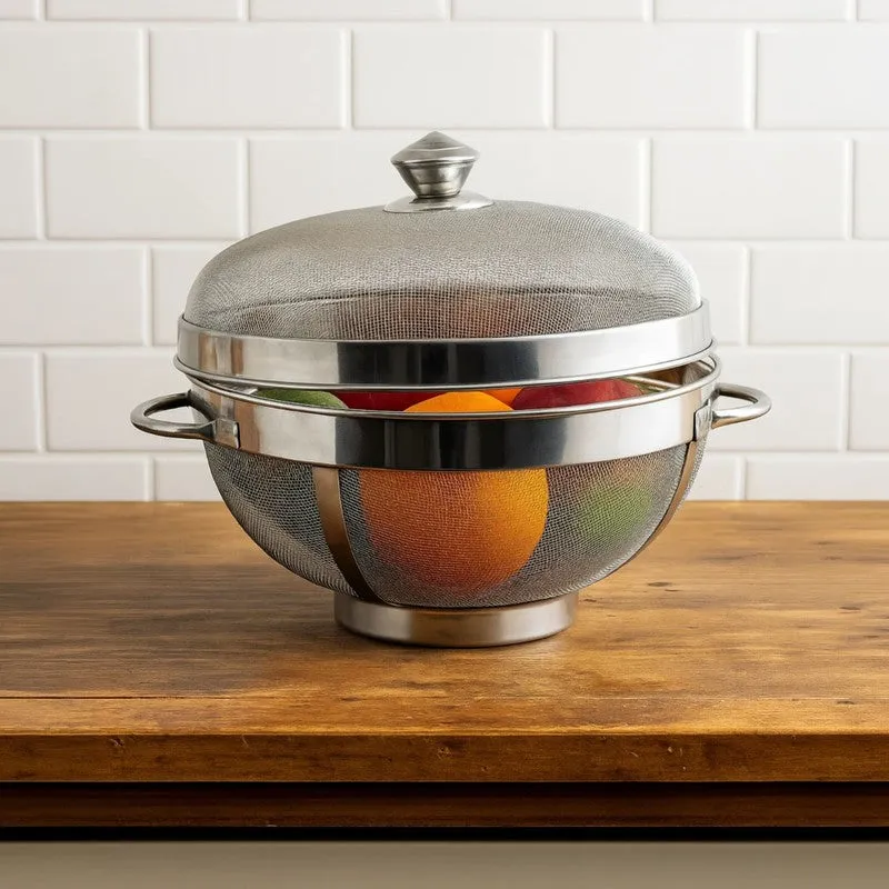Elara Stainless Steel Fruit Basket media 3