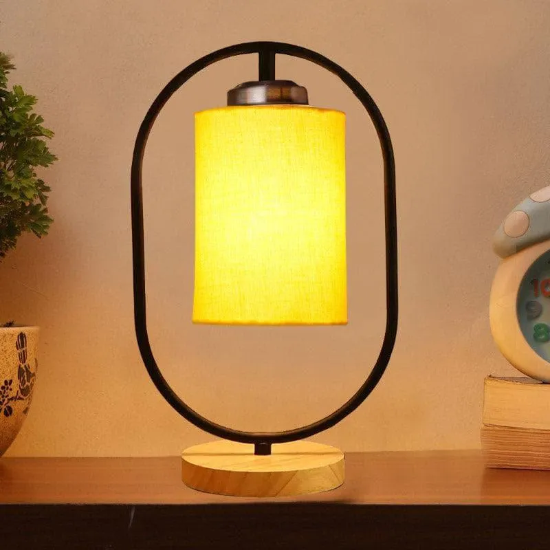 Radiant Echo Fabric Table Lamp - Yellow,Black,Brown media 1