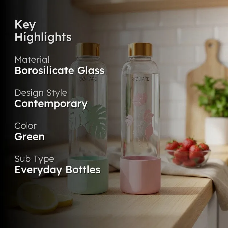 Rioware DailyPure Water Bottle (Green, Pink, 750 mL Each) - Set Of Two media 2