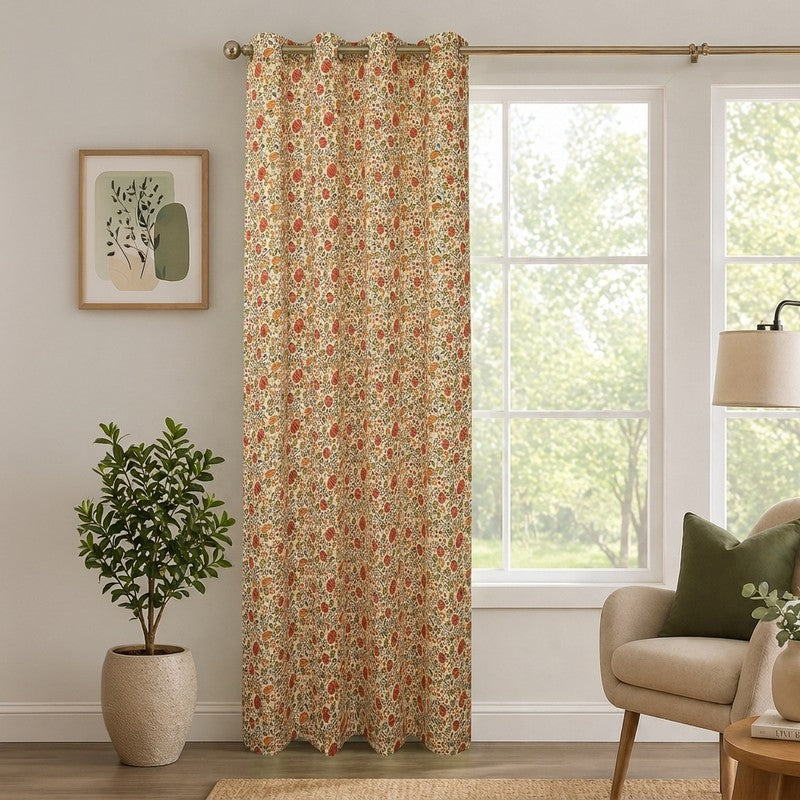 Rosevine Elegance Cotton Curtain