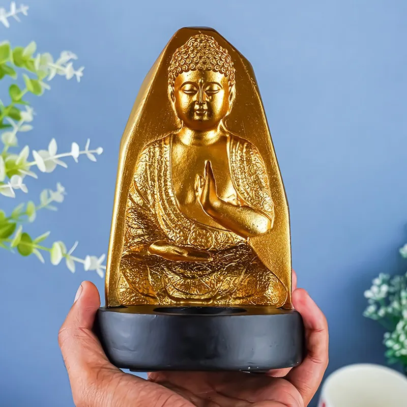 Still Serenity Buddha Idol Showpieces - Gold media 4