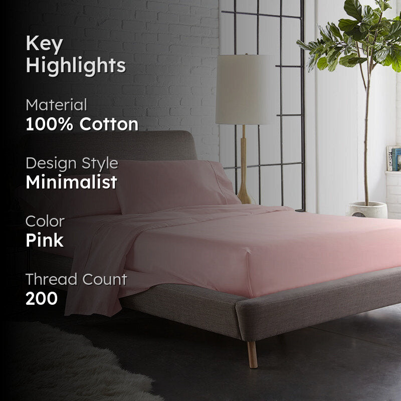 Maison Cotton Duvet Cover (Cameo Rose) - 200 TC media 2