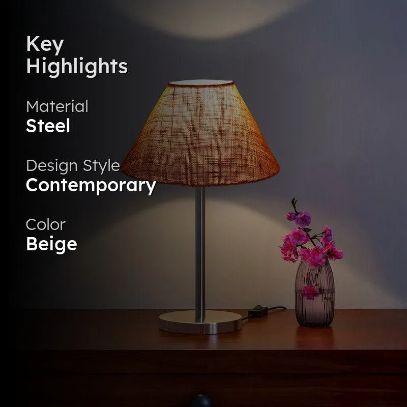 Noctra Glow Zyne Metal Table Lamp - Brown media 2