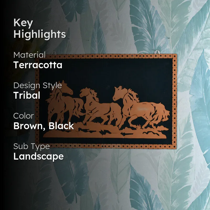 Horse Gallop Terracotta Wall Art media 2