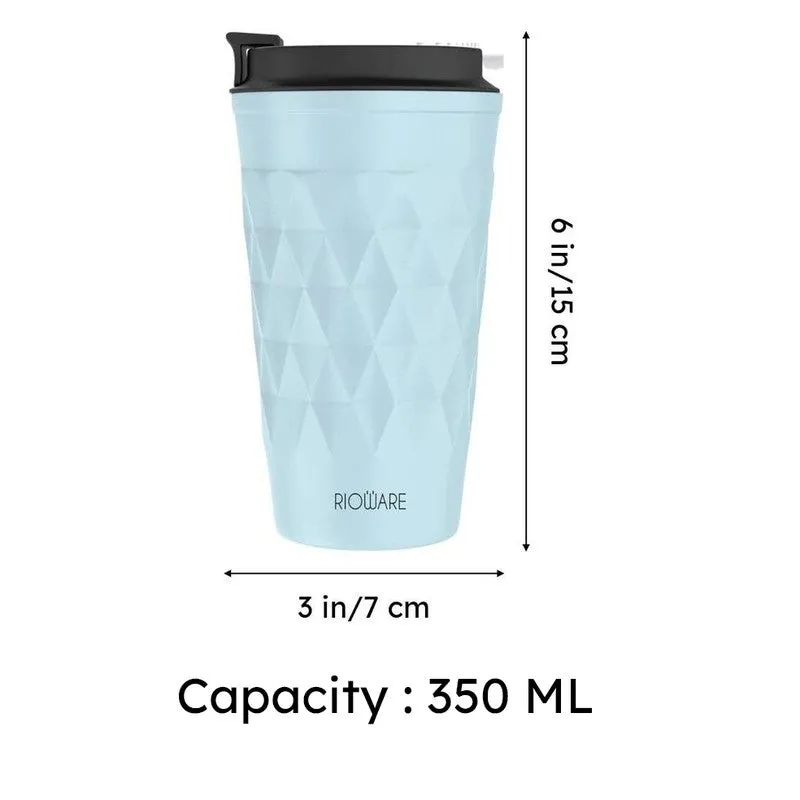 Rioware FacetSip Travel Stainless Steel Tumbler (350 ML) - Blue media 9