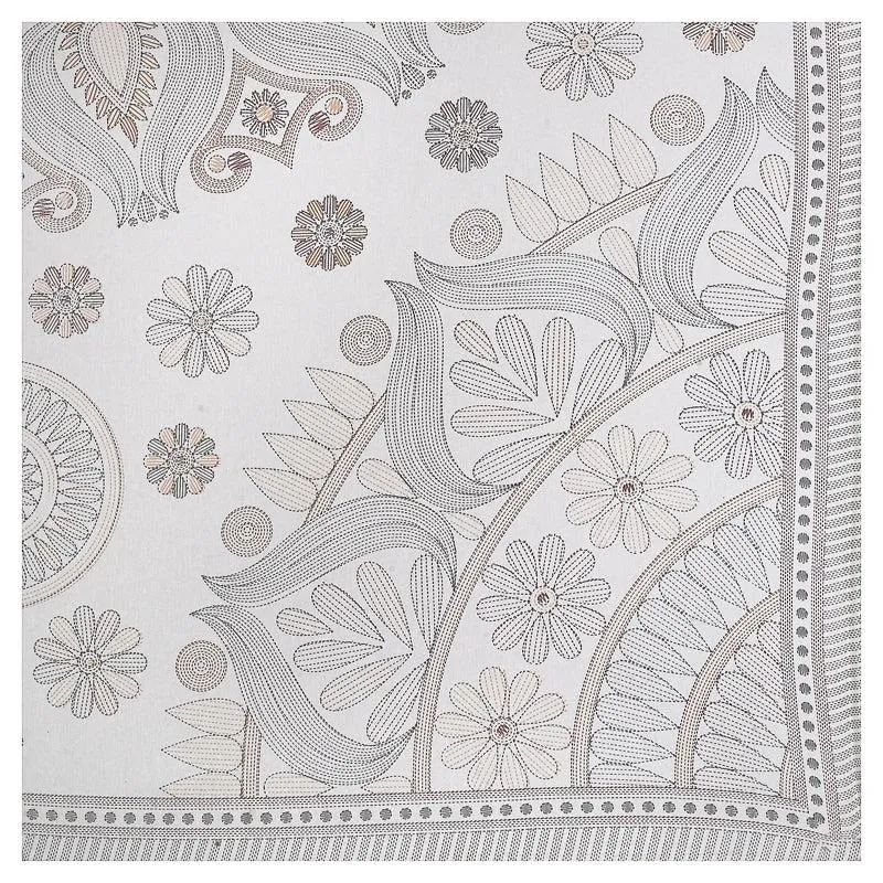 Madviya Floral Diwan Set (Grey) - Eight Piece Set media 6