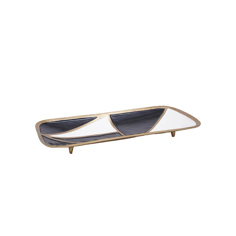 Izen Geometric Aluminum Platter - Black & Beige media 4